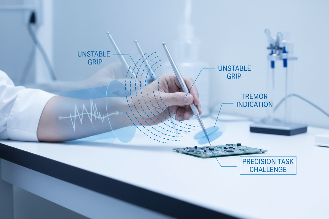 Insufficient arm stability affects precision tasks