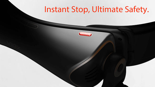 One-touch emergency stop close-up