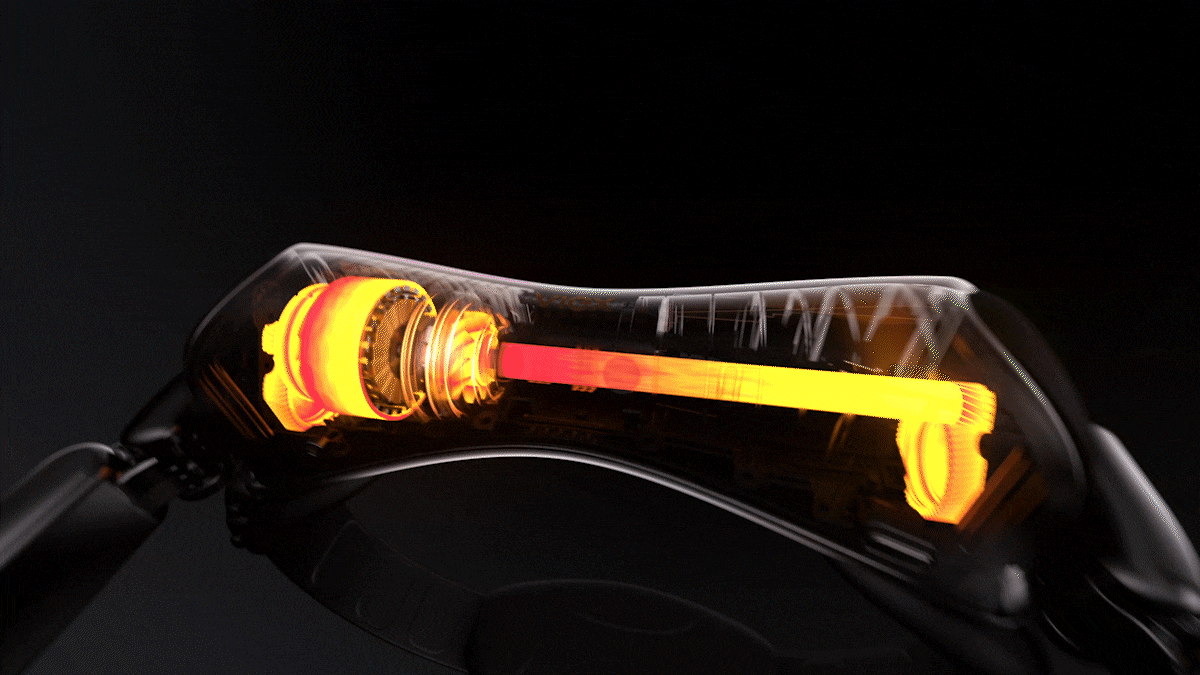 VIGX ErgoDrive internal drivetrain and cooling system
